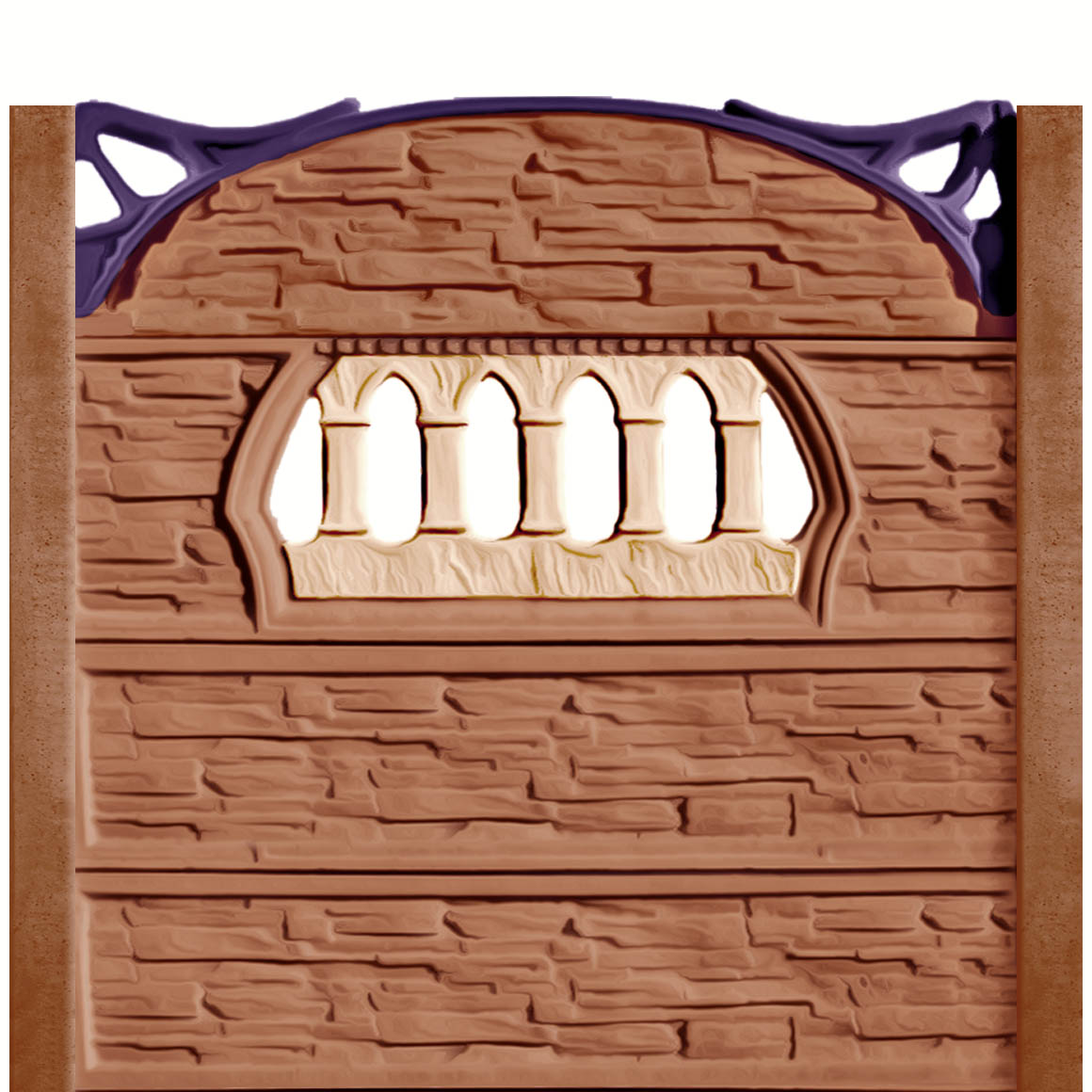 Gard beton Viking 2 cu stâlpi simpli 2,1 m