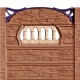 Gard beton Viking 2 stâlpi cu model piatră 2,1 m