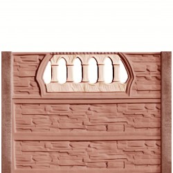 Gard beton Victorian 6 cu stâlpi simpli 1,6 m-1