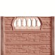 Gard beton Victorian 6 cu stâlpi simpli 1,6 m