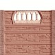 Gard beton Victorian 6 stâlpi cu model piatră 1,85 m