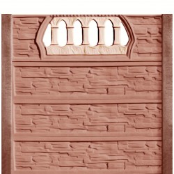 Gard beton Victorian 6 cu stâlpi simpli 2,1 m-1