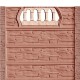 Gard beton Victorian 6 stâlpi cu model piatră 2,1 m