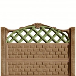 Gard beton Persan 1 cu stâlpi simpli 1,6 m-1