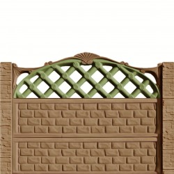 Gard beton Persan 1 stâlpi cu model piatră 1,6 m-1