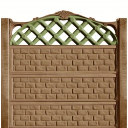 Gard beton Persan 1 cu stâlpi simpli 2,1 m-1