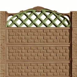 Gard beton Persan 1 stâlpi cu model piatră 2,1 m-1