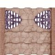 Gard beton Gotic 7 stâlpi cu model piatră 2 m