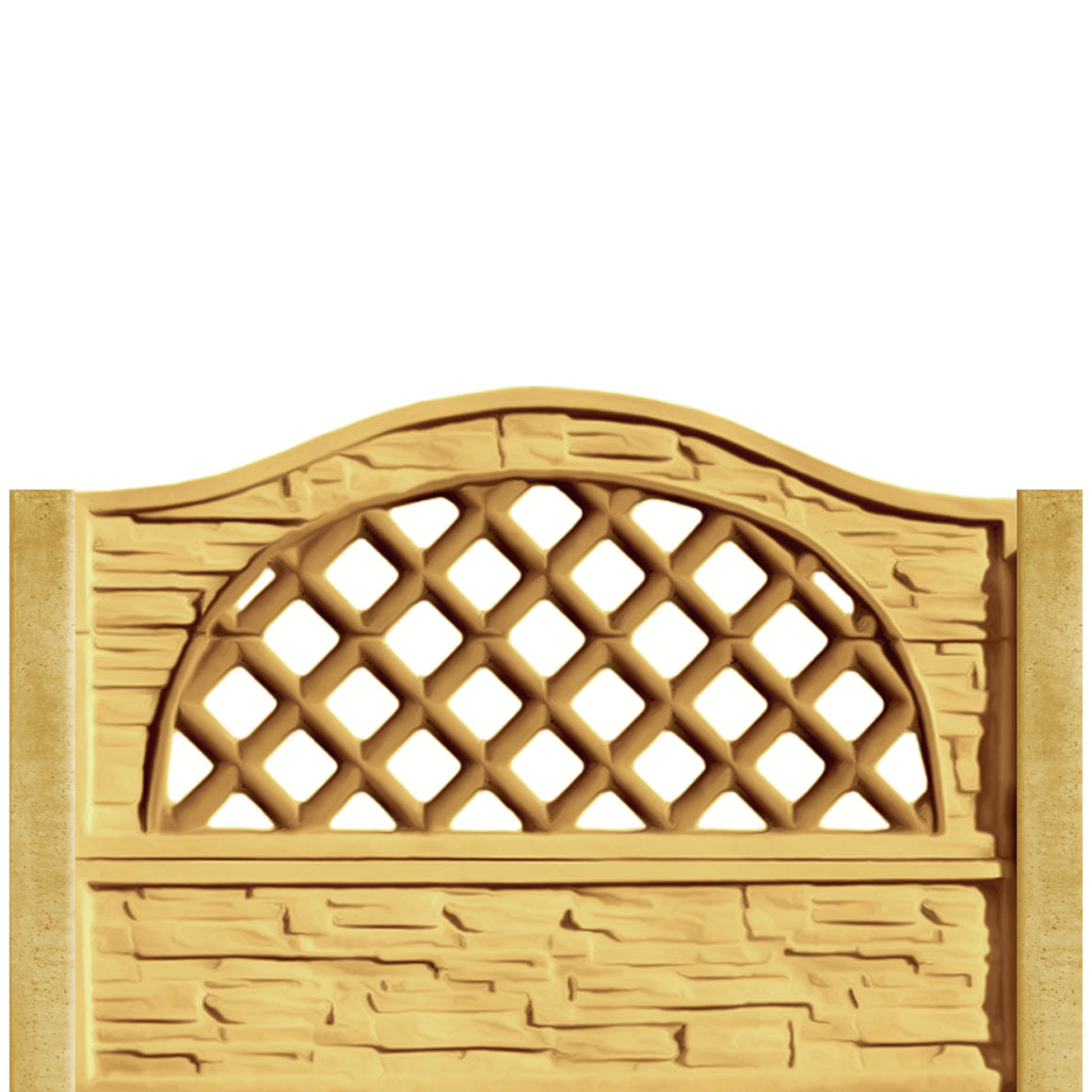 Gard beton Normand 2 cu stâlpi simpli 1,5 m