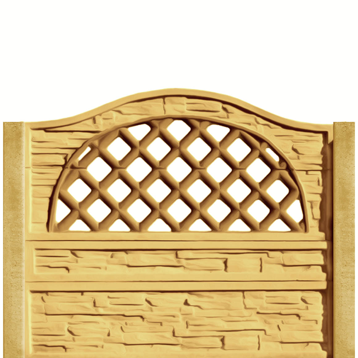Gard beton Normand 2 cu stâlpi simpli 1,75 m