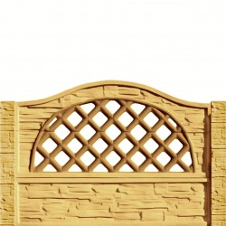 Gard beton Normand 2 stâlpi cu model piatră 1,5 m-1