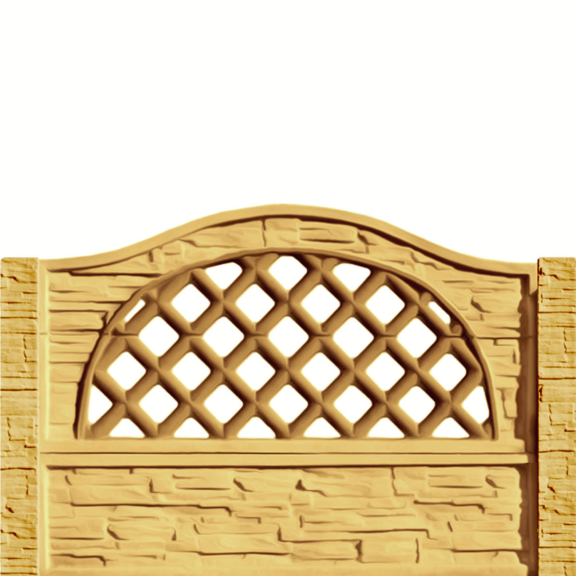 Gard beton Normand 2 stâlpi cu model piatră 1,5 m