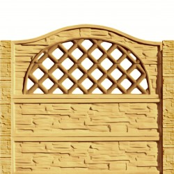 Gard beton Normand 2 stâlpi cu model piatră 2 m-1