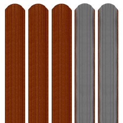Șipcă metalică 3D Ronin 0,45 mm x 11,5 cm Cărămiziu mat (RAL 8004)-1