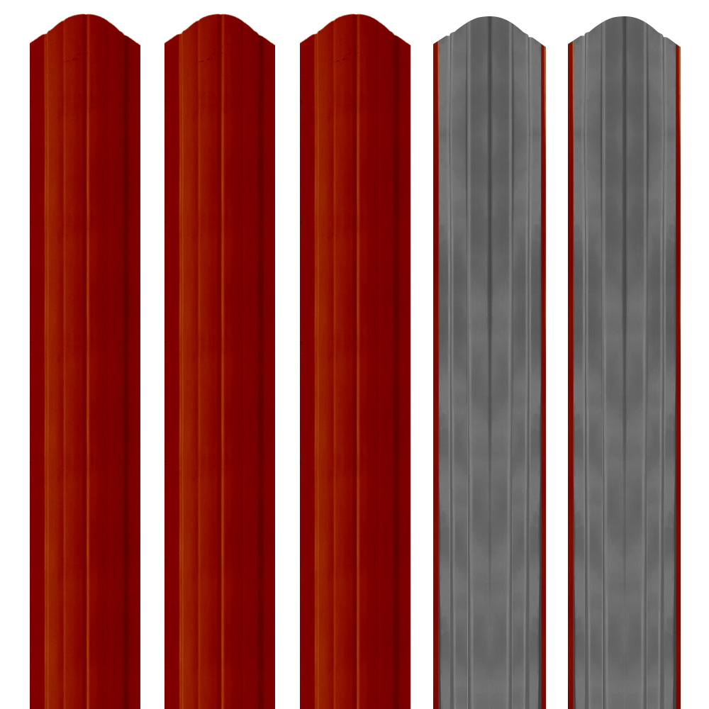 Șipcă metalică 2,5D Ronin 0,45 mm x 10 cm Roșu lucios (RAL 3011)