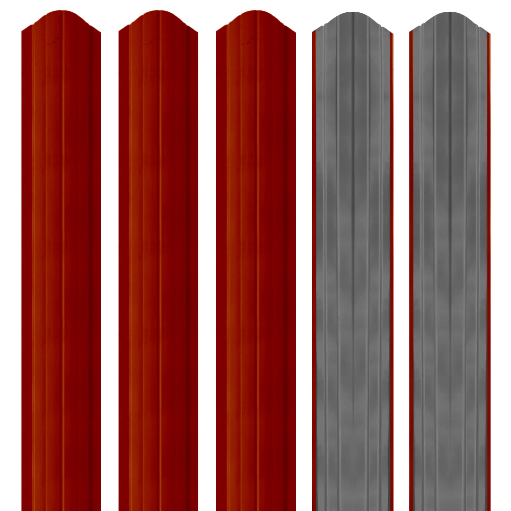 Șipcă metalică 2,5D Ronin 0,45 mm x 10 cm Roșu lucios (RAL 3011)