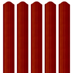 Șipcă metalică 2,5D Ronin  0,45 mm 10 cm Roșu lucios (RAL 3011) Roșu lucios Tablă zincată Da