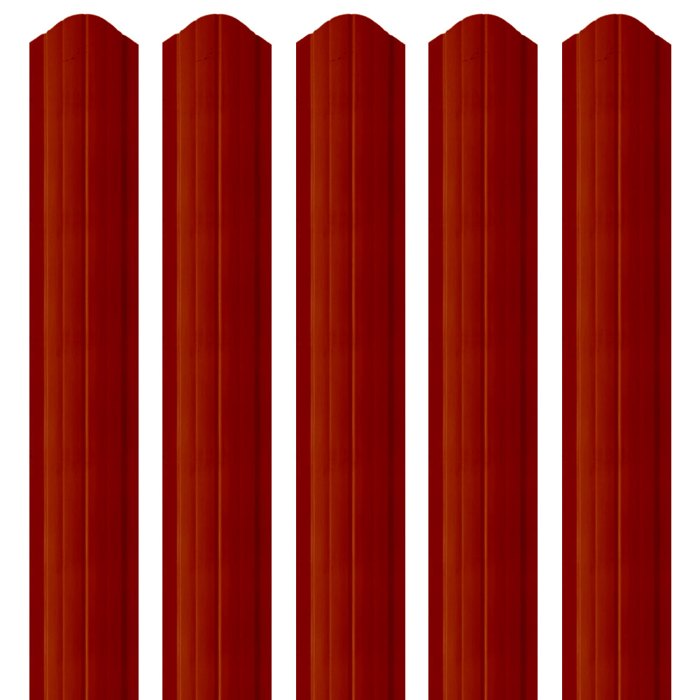 Șipcă metalică 2,5D Ronin 0,45 mm x 10 cm Roșu lucios (RAL 3011) vopsită pe ambele părți