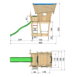 Turn copii Jungle Gym Crazy Playhouse CXL-2