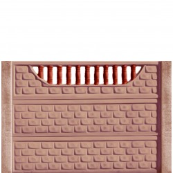 Gard beton Troian 6 cu stâlpi simpli 1,5 m-2