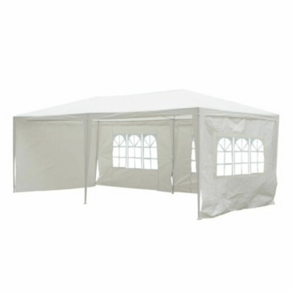 Cort de grădină Edmundo 6x3 m alb 10 - 20 persoane