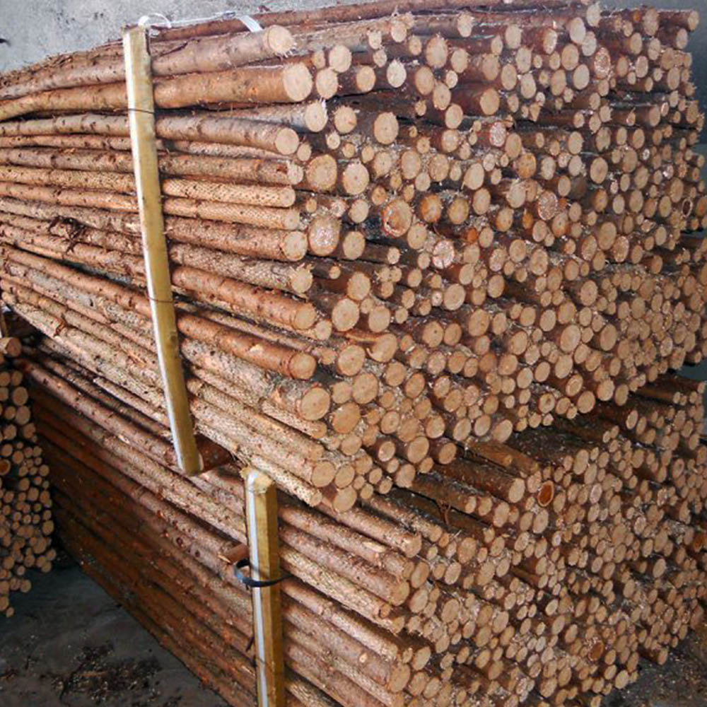 Araci lemn în coajă pentru legume 6 - 9 cm x 2 - 2,2 m