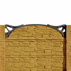 Gard beton Viking 1 stâlpi cu model piatră 1,5 m-1