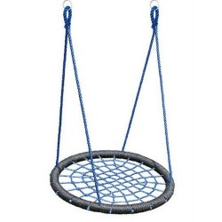 Leagăn cuib rotund 1080 x 835 mm Negru - Albastru-2
