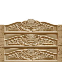 Gard beton Leon stâlpi cu model piatră 1,6 m-2