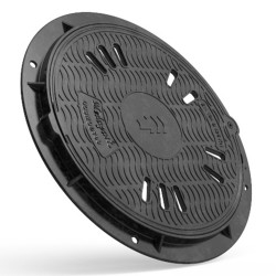 Capac canalizare din compozit Etana rotund, 78 cm - ventilat, B125-1