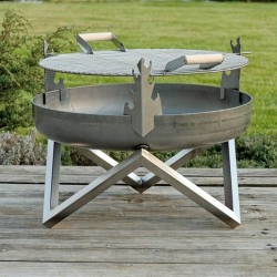 Set vatră de foc și grătar Estia 79 cm-1