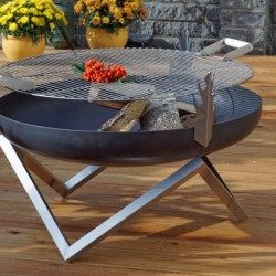 Set vatră de foc și grătar Estia 79 cm-2