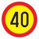 Indicator de semnalizare a lucrărilor -  Limitare de viteză 80 cm