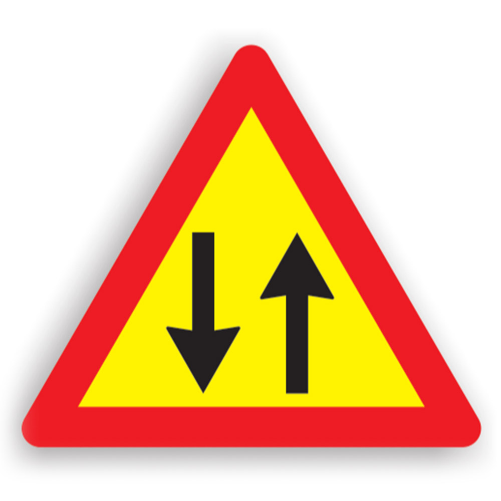 Indicator de semnalizare a lucrărilor - Circulație în ambele sensuri 90 cm