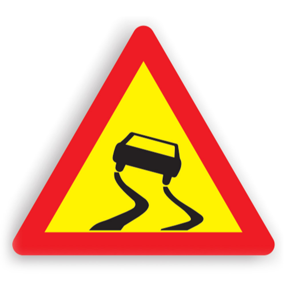 Indicator de semnalizare a lucrărilor - Drum lunecos 70 cm
