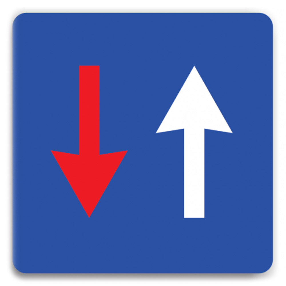 Indicator de reglementare - Prioritate față de circulația din sens invers 85 cm