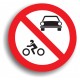 Indicator de reglementare - Accesul interzis autovehiculelor 60 cm