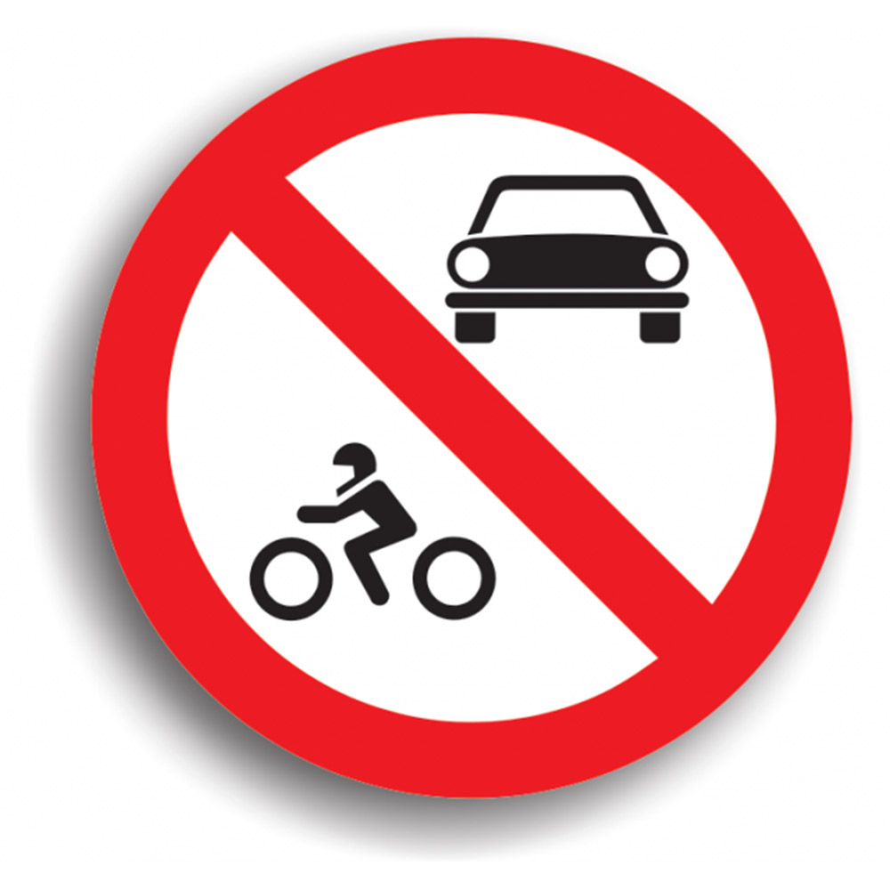 Indicator de reglementare - Accesul interzis autovehiculelor 60 cm