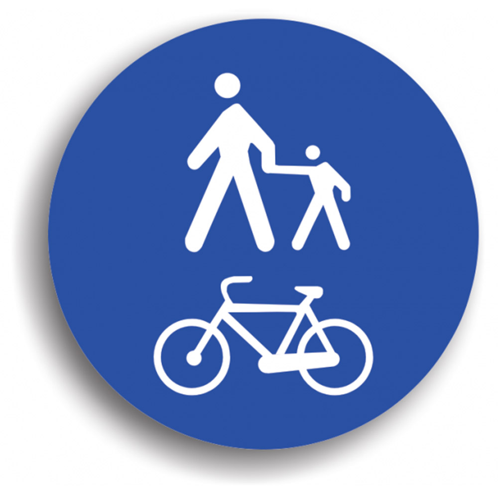 Indicator de reglementare - Pistă comună pentru pietoni și bicicliști 60 cm