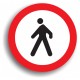 Indicator de reglementare - Accesul interzis pietonilor 80 cm