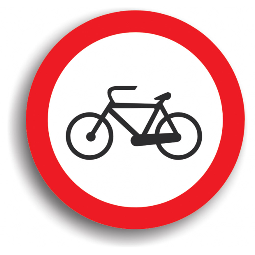 Indicator de reglementare - Accesul interzis bicicletelor 80 cm