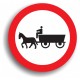 Indicator de reglementare - Accesul interzis vehiculelor cu tracțiune animală 80 cm
