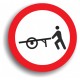 Indicator de reglementare - Accesul interzis vehiculelor împinse sau trase cu mâna 60 cm