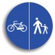 Indicator de reglementare - Delimitare piste pentru pietoni și biciclete 80 cm