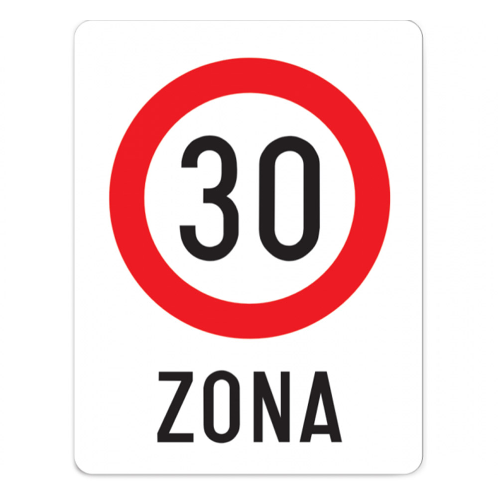 Indicator de reglementare - Zonă cu limitare de viteză 50 x 65 cm