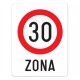 Indicator de reglementare - Zonă cu limitare de viteză 65 x 85 cm