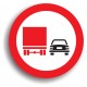 Indicator de reglementare - Depășirea interzisă autovehiculelor destinate transportului de mărfuri 80 cm