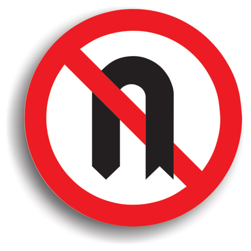 Indicator de reglementare - Întoarcerea interzisă 80 cm