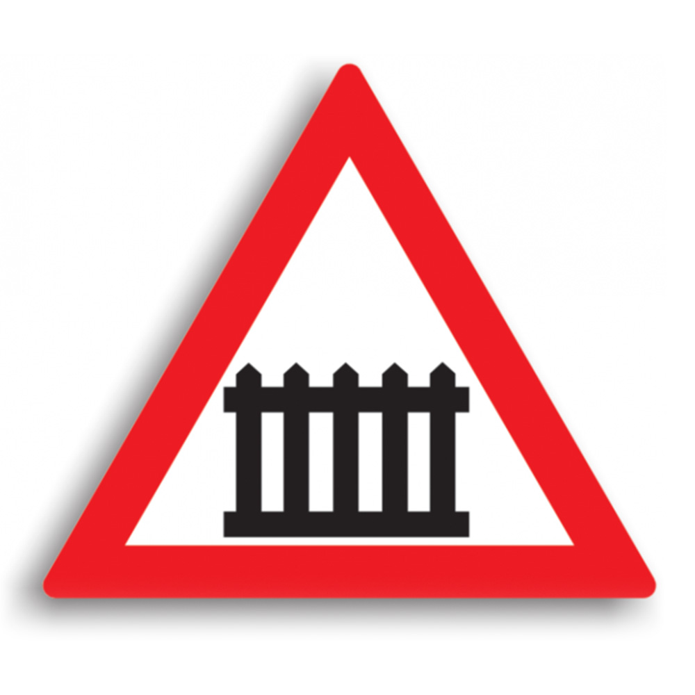 Indicator de avertizare - Trecere la nivel cu cale ferată cu bariere sau semibariere 70 cm