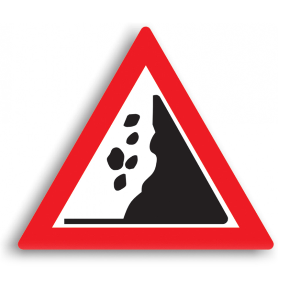 Indicator de avertizare - Căderi de pietre 90 cm
